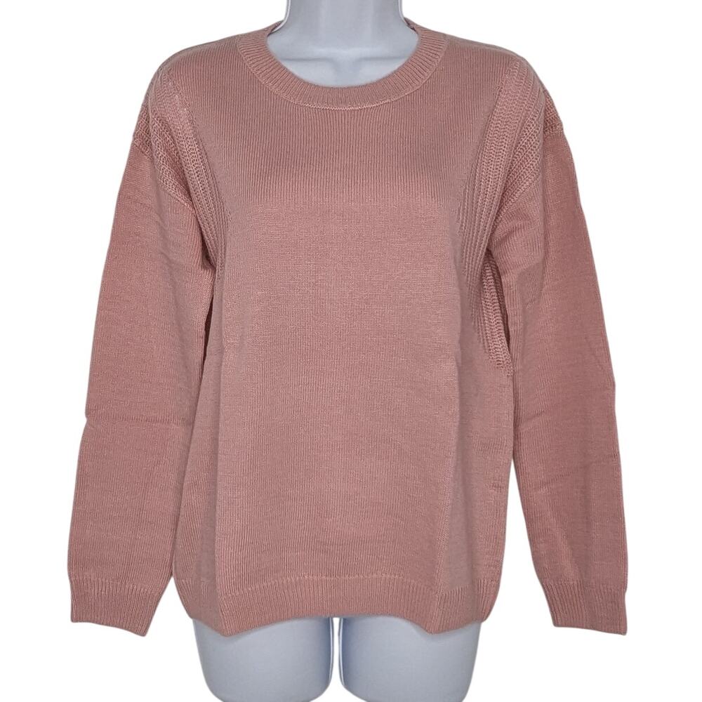 Stitches + Stripes Pink Wool Blend Sweater Size Medium - Picture 4 of 9